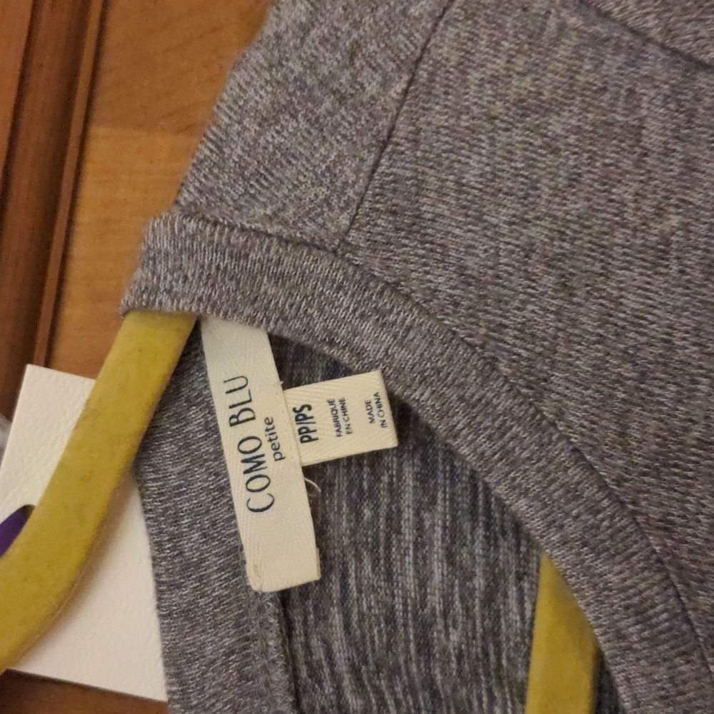 Como Blu Gray Wide Leg Knit Athleisure Jumpsuit Size Small - Picture 2 of 9